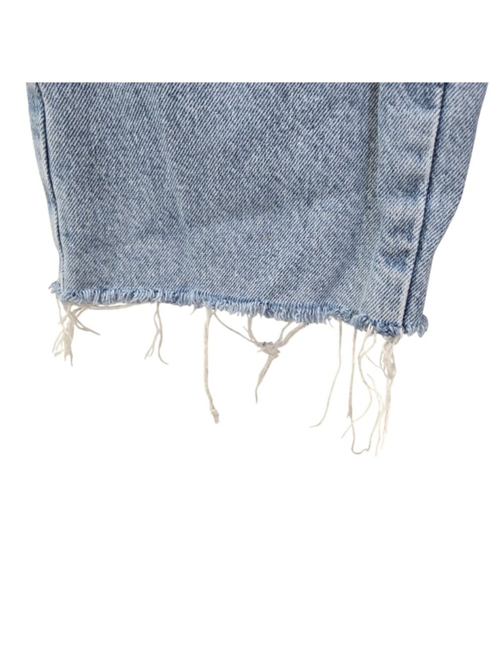 Zara Straight Leg High Rise Raw Hem Jeans Size 8 - Picture 6 of 7